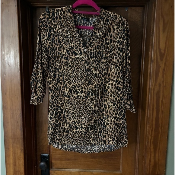 Large Rue 21 animal print blouse - Picture 1 of 6